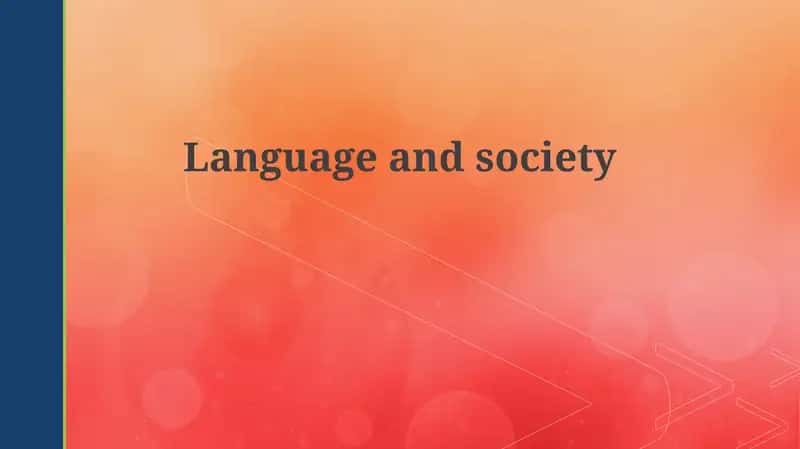 Language and society