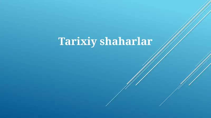 Tarixiyshaharlar