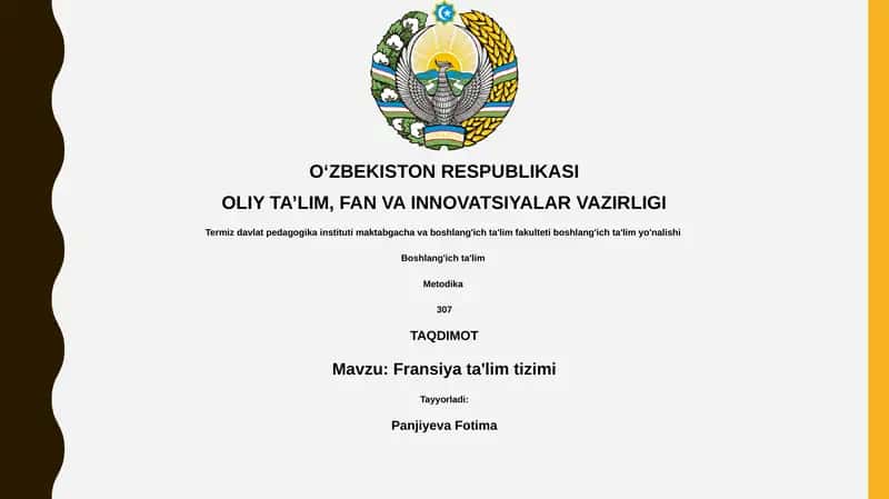 Fransiya ta'lim tizimi