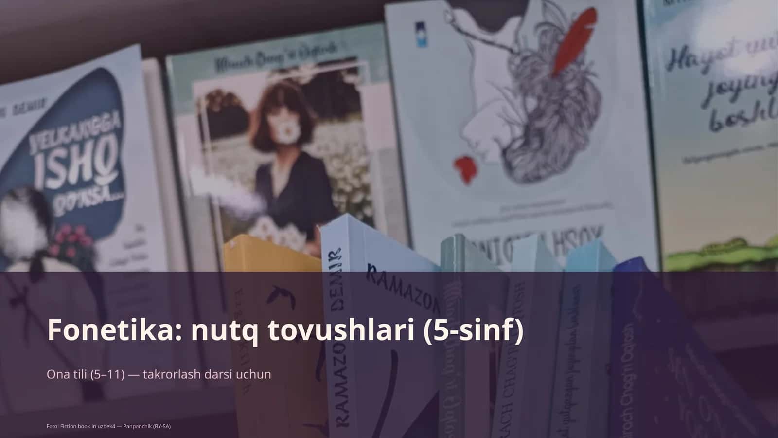 Fonetika: nutq tovushlari (5-sinf)