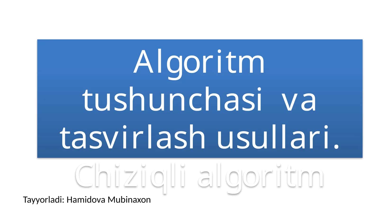 Chiziqli algoritm