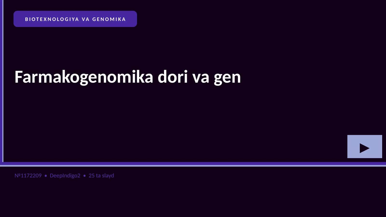 Farmakogenomika dori va gen