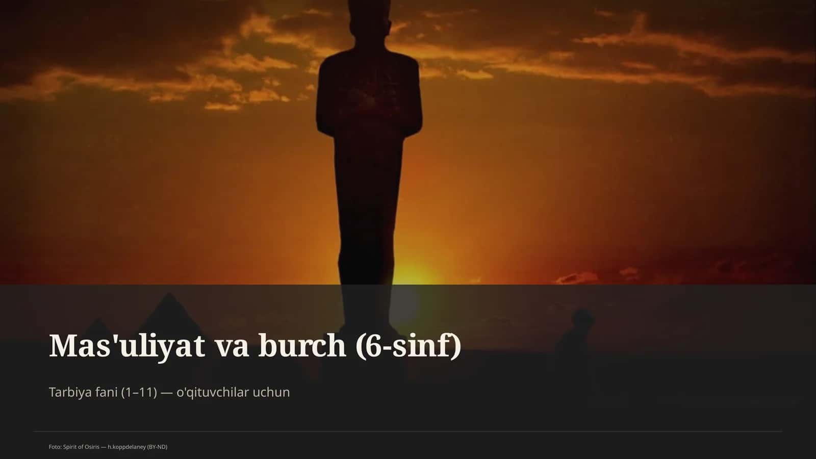 Mas'uliyat va burch (6-sinf)