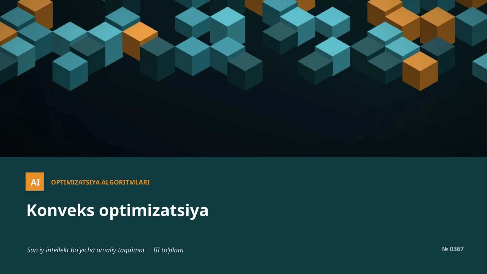OPTIMIZATSIYA ALGORITMLARI
