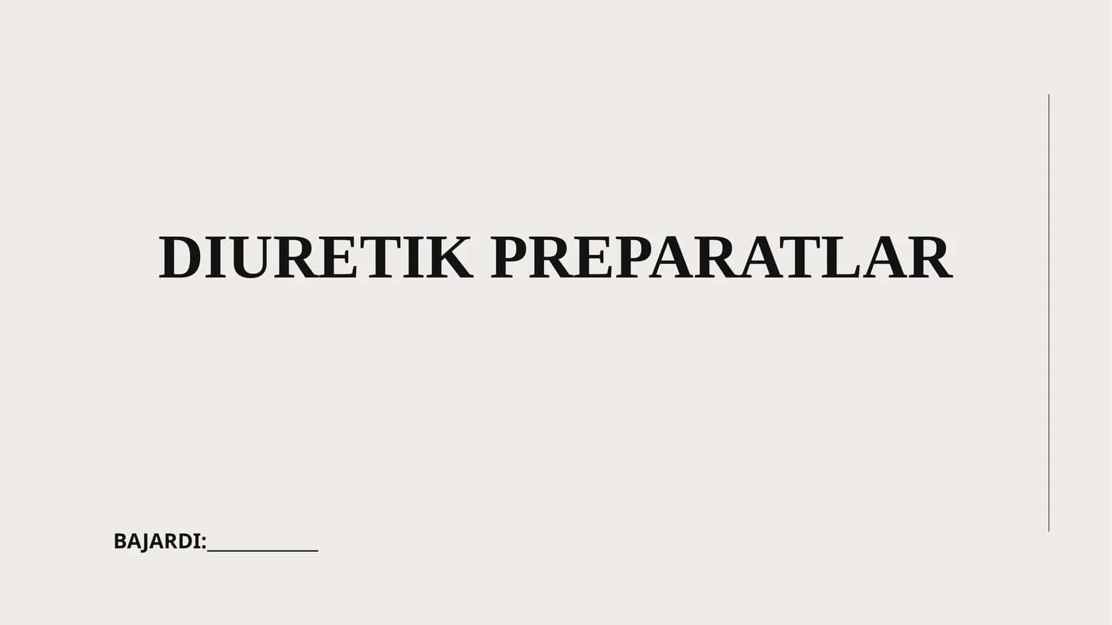 Diuretik Preparatlar