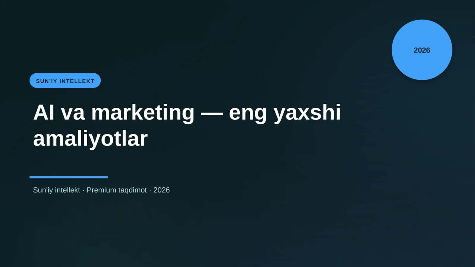 AI va marketing — eng yaxshi amaliyotlar