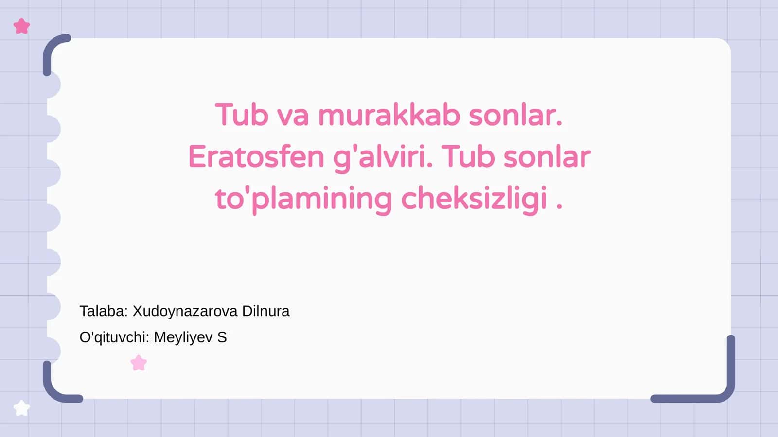 Tub va murakkab sonlar
