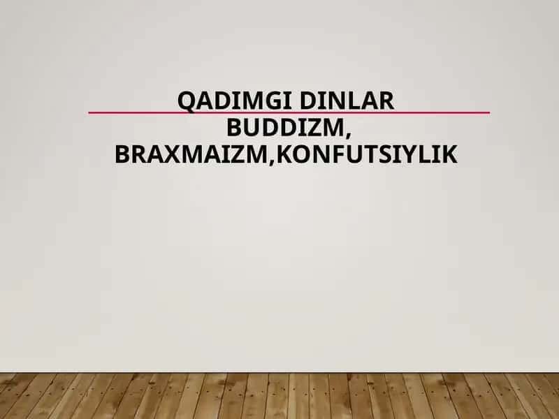 QADIMGI DINLAR