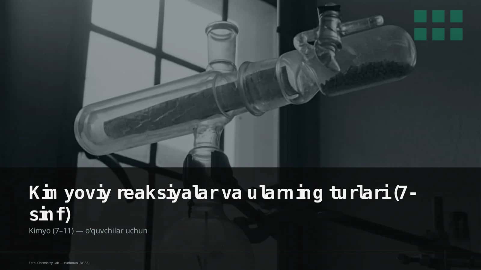 Kimyoviy reaksiyalar va ularning turlari (7-sinf)