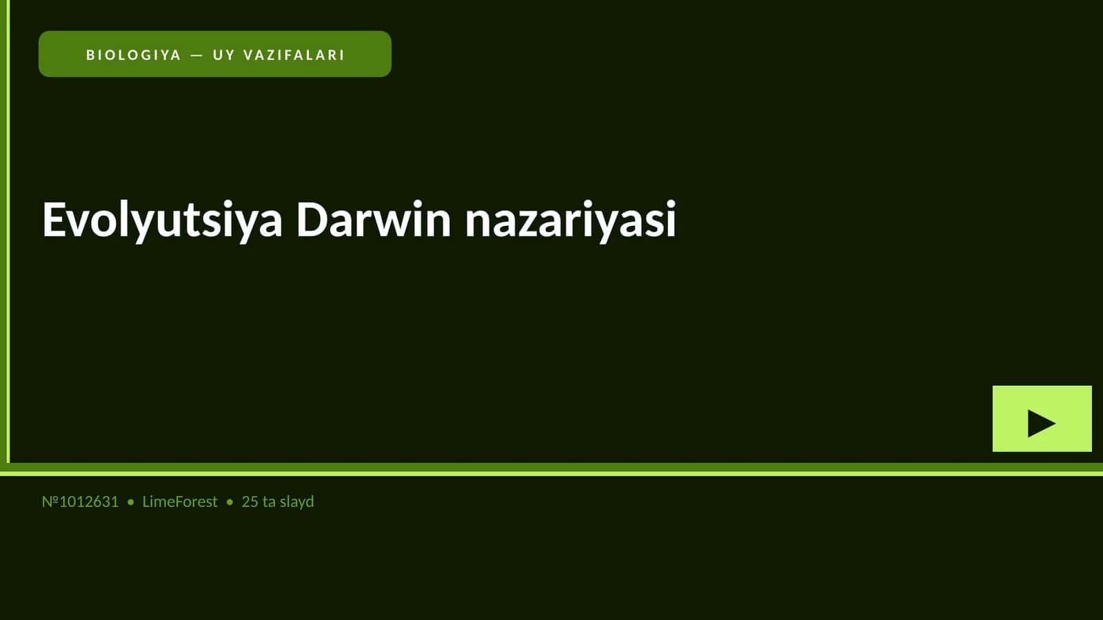 Evolyutsiya Darwin nazariyasi