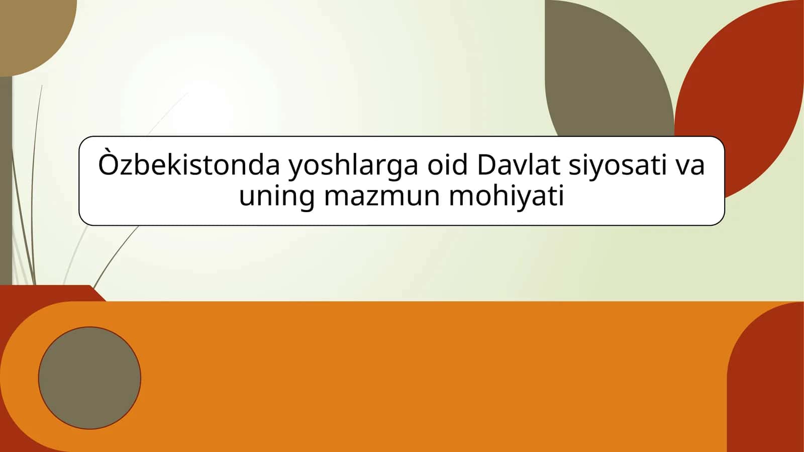 Yoshlar masalasi