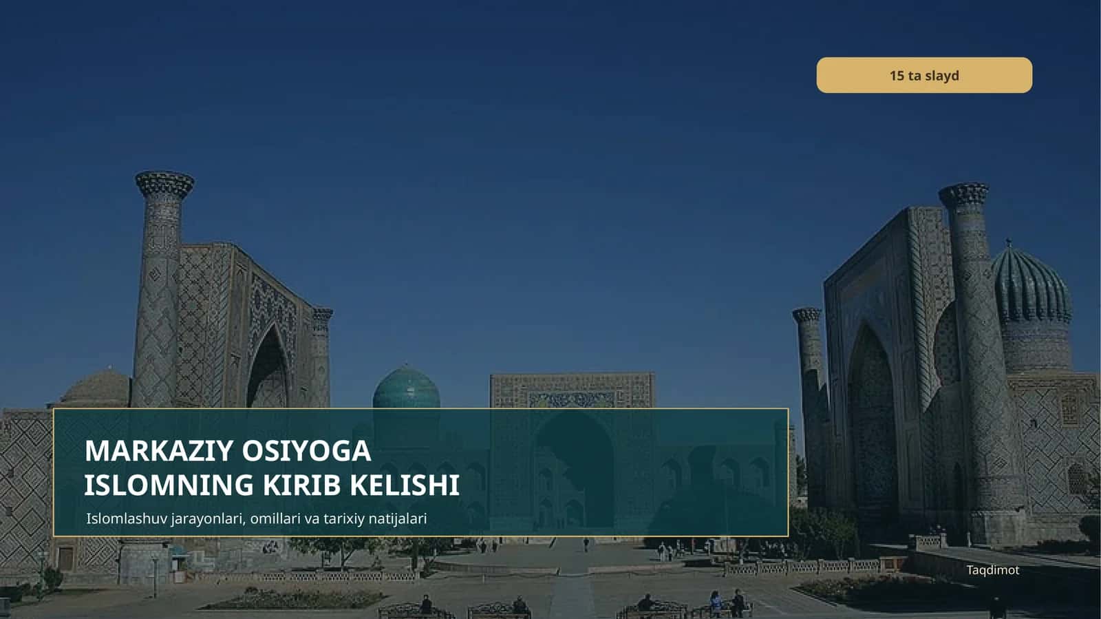 Islomning Kirib Kelishi