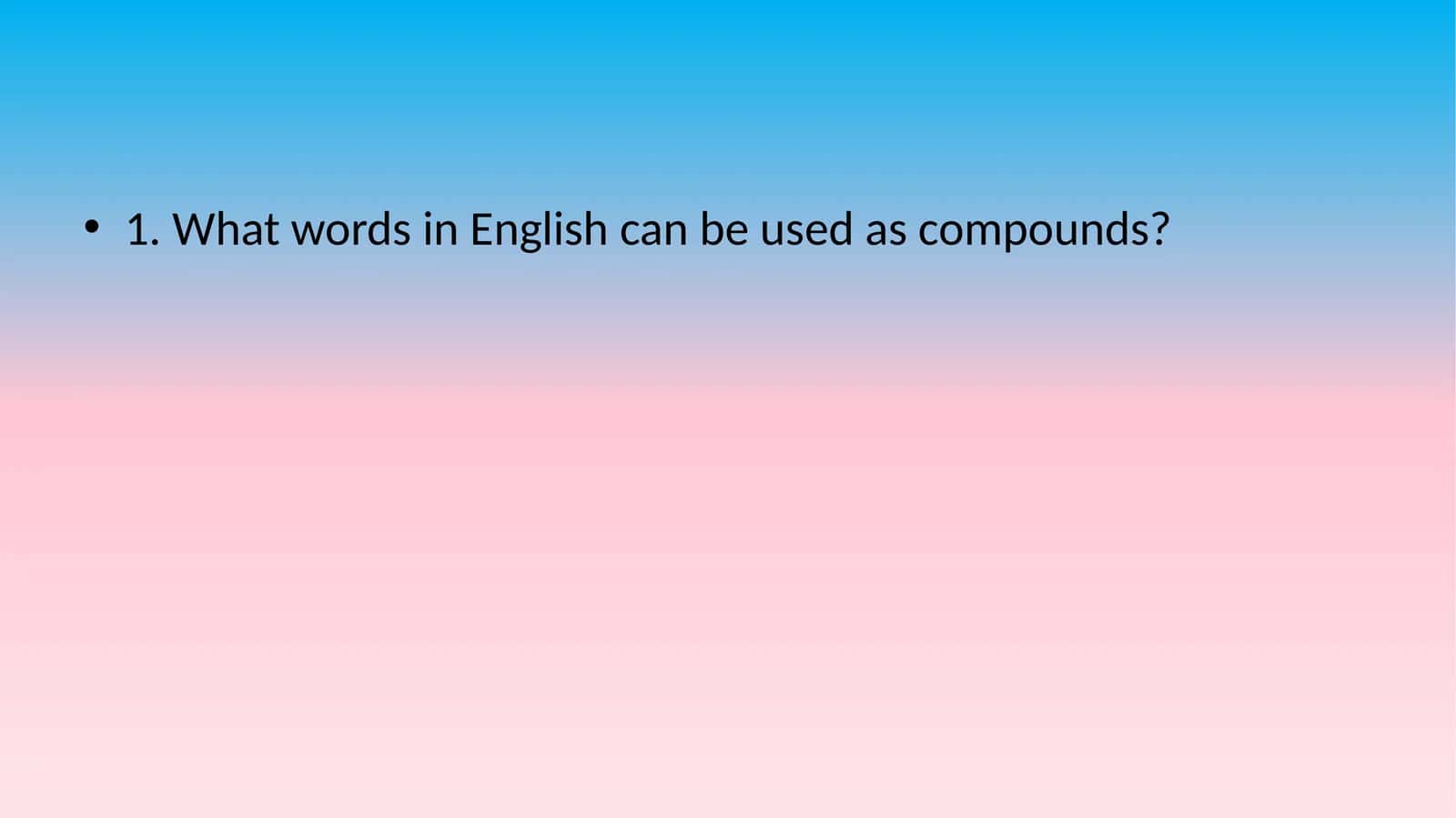 Compound Words