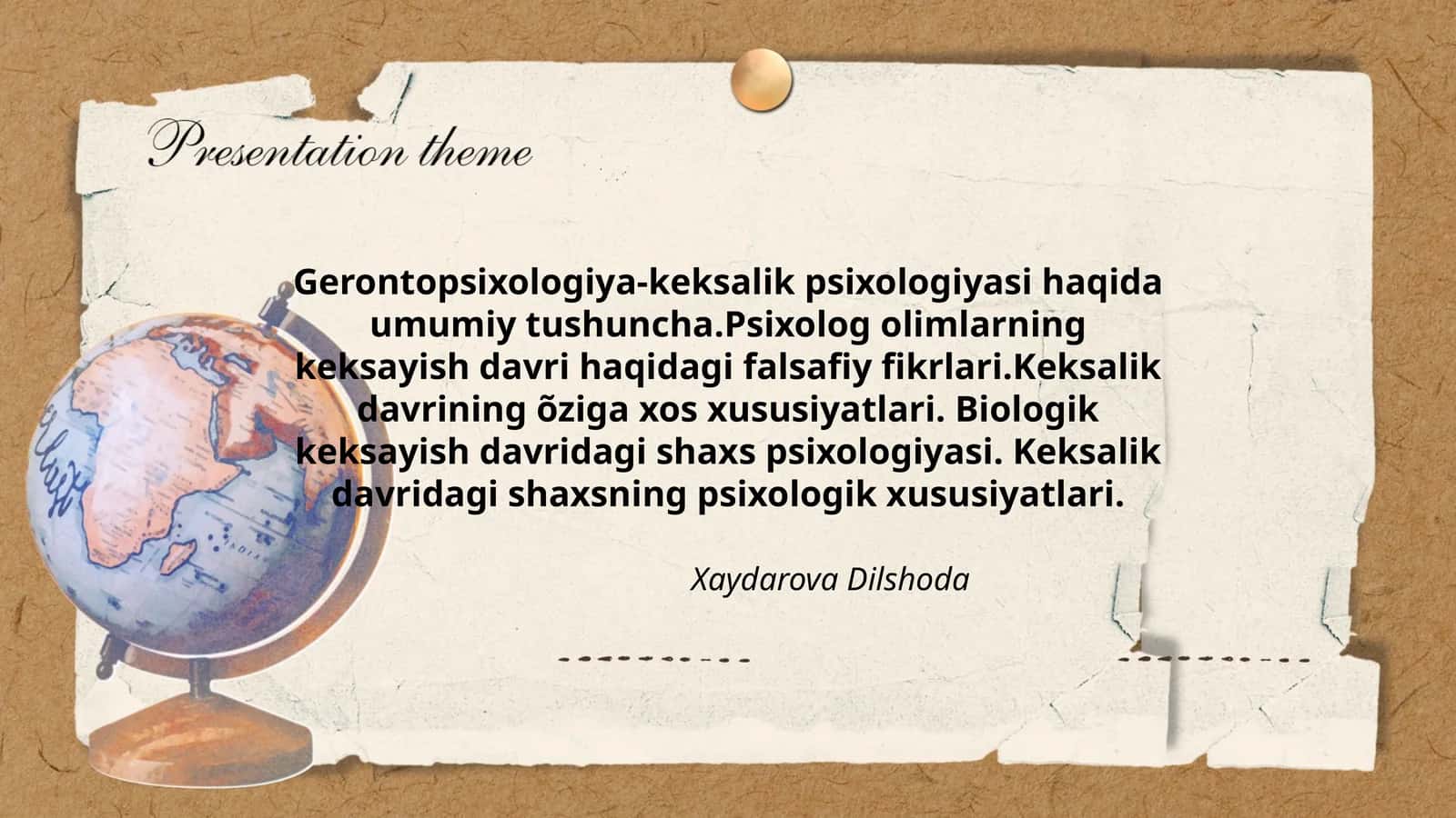 Gerontopsixologiya-keksalik psixologiyasi