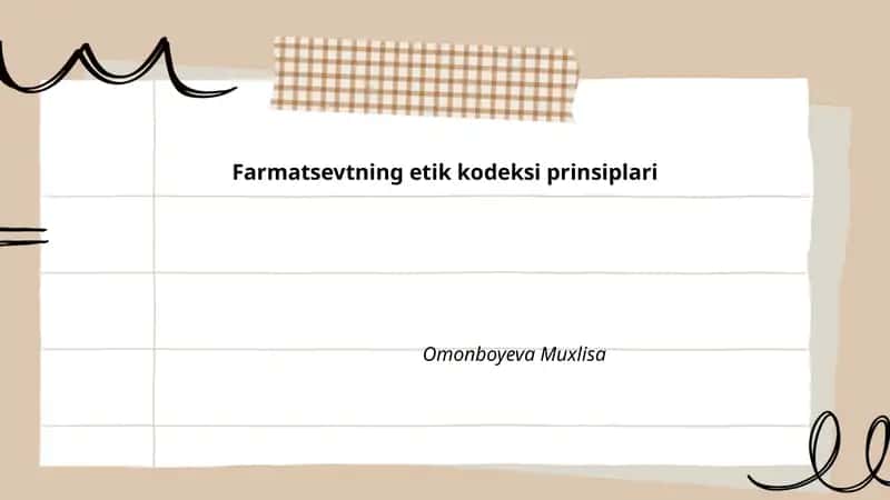 Farmatsevtning etik kodeksi prinsiplari