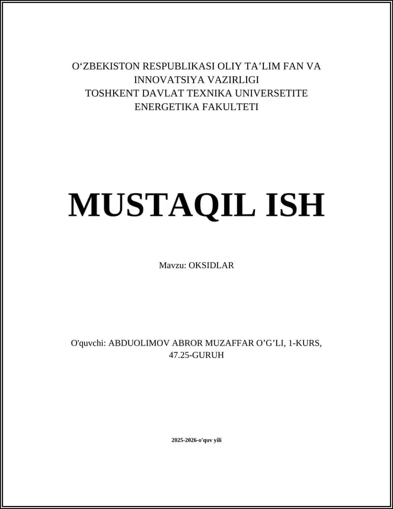OKSIDLAR