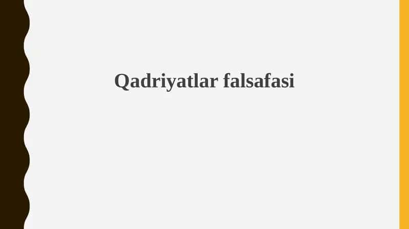 Qadriyatlar falsafasi