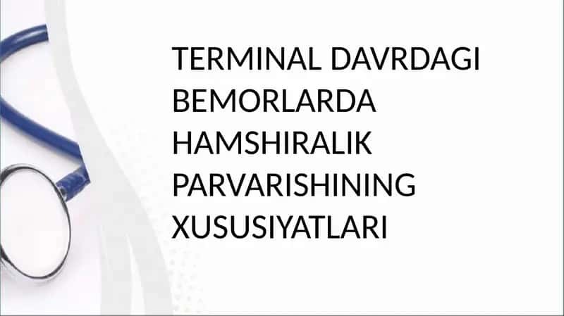Terminal davrdegi bemorlar parvarishi