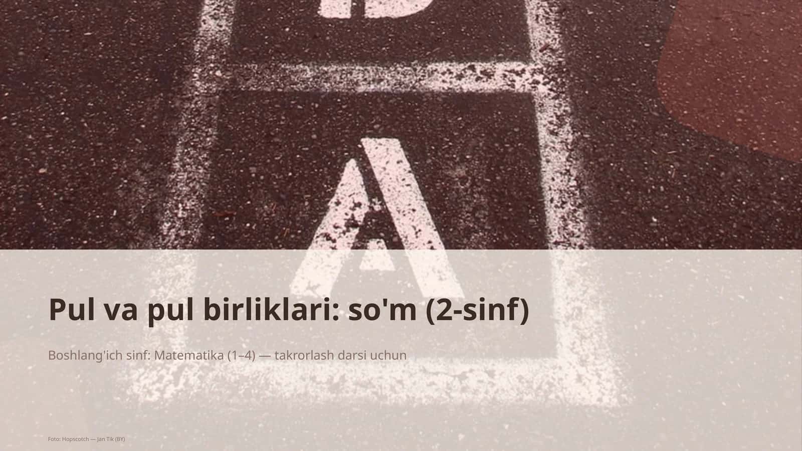 Pul va pul birliklari: so'm (2-sinf)