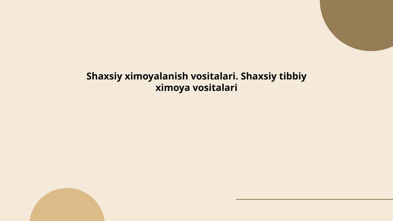 Shaxsiy ximoyalanish vositalari