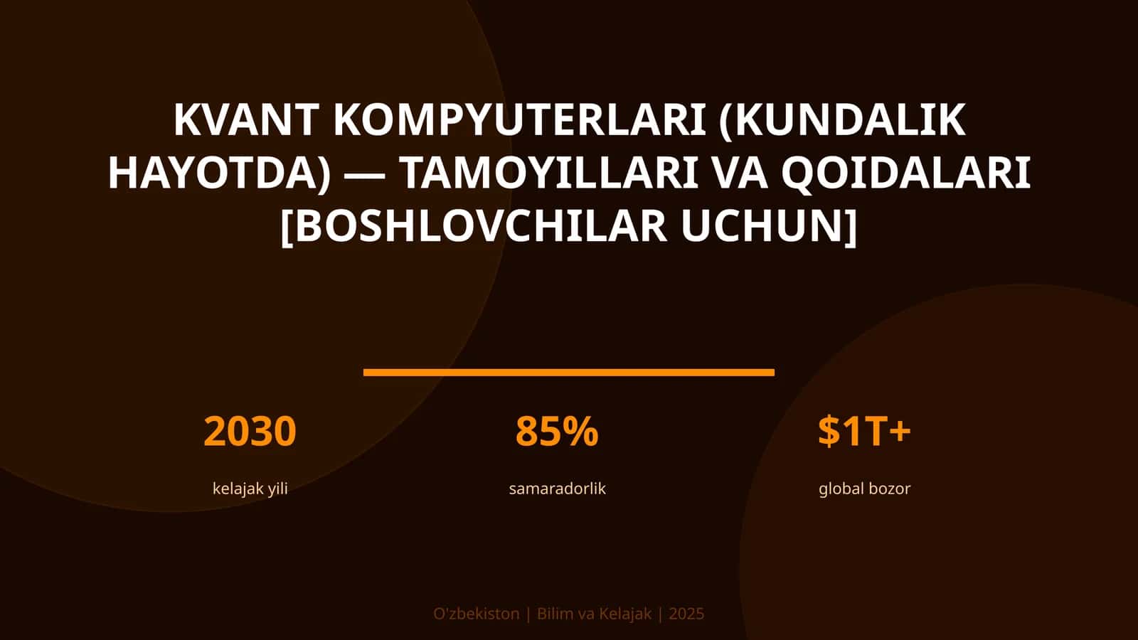 Kvant kompyuterlari (kundalik hayotda) — tamoyillari va qoidalari [boshlovchilar uchun]