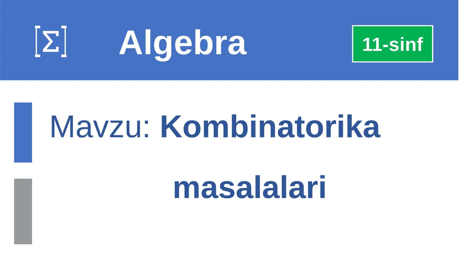Kombinatorika masalalari