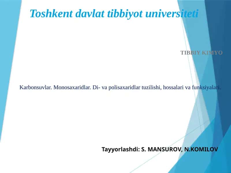 Tibbiy Kimyo