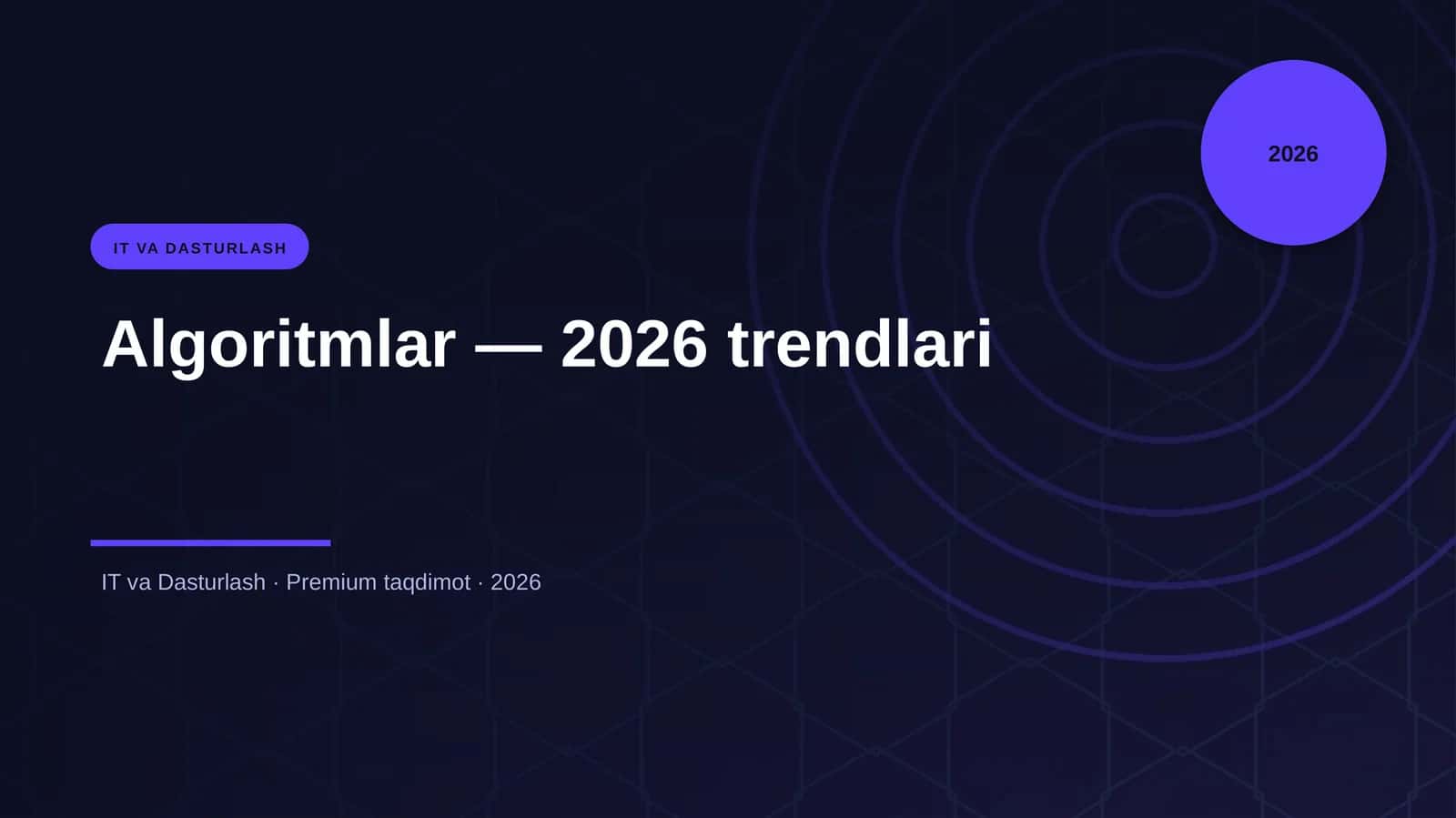 Algoritmlar — 2026 trendlari
