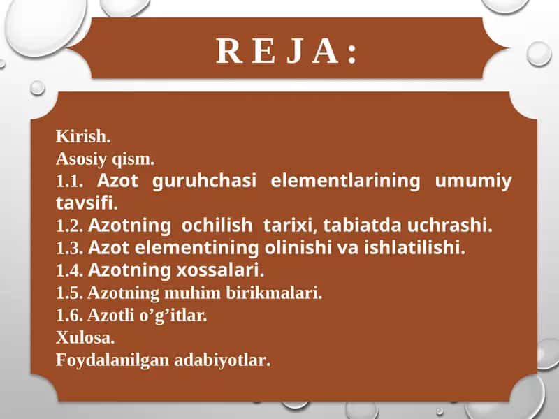 Azot elementi