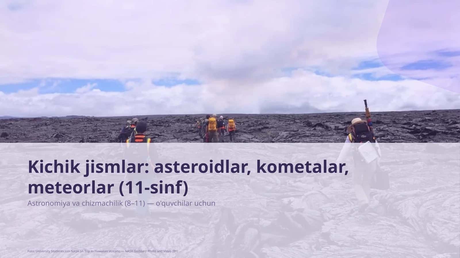 Kichik jismlar: asteroidlar, kometalar, meteorlar (11-sinf)