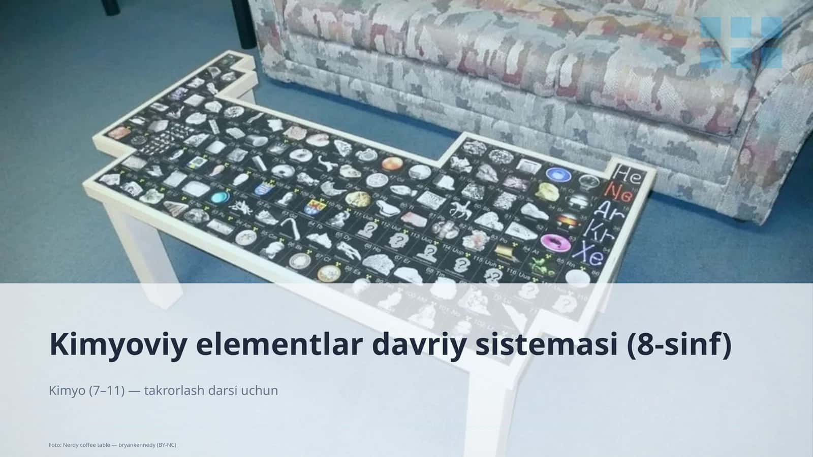 Kimyoviy elementlar davriy sistemasi (8-sinf)