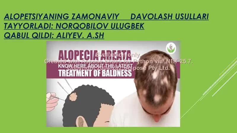 Alopetsiyaning Zamonaviy Davolash Usullari