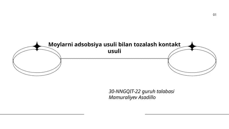 Moylarni adsorbsiya usuli bilan tozalash kontakt usuli
