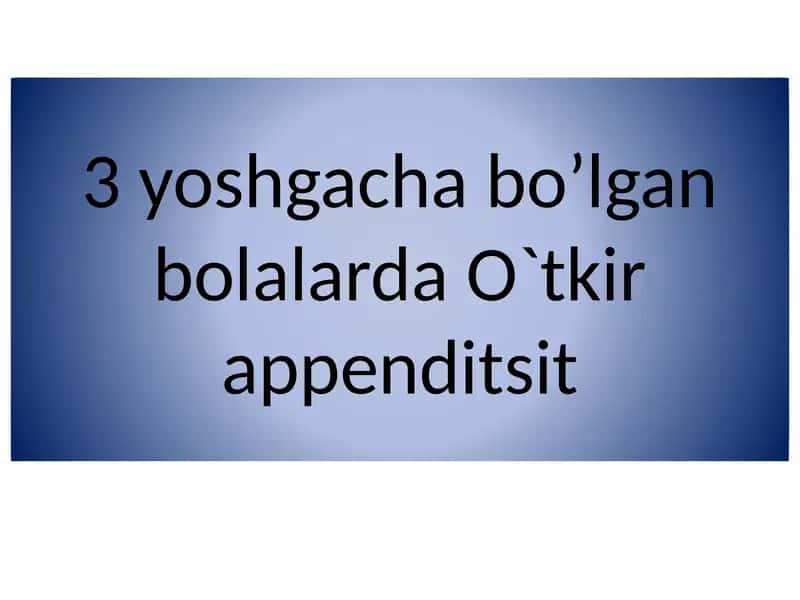 O`tkir appenditsit