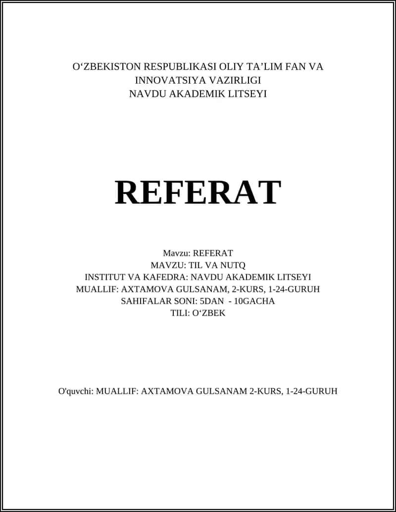 Til va Nutq
