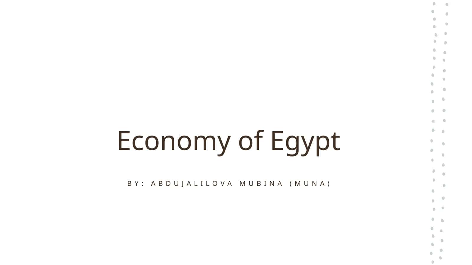 Economy of Egypt