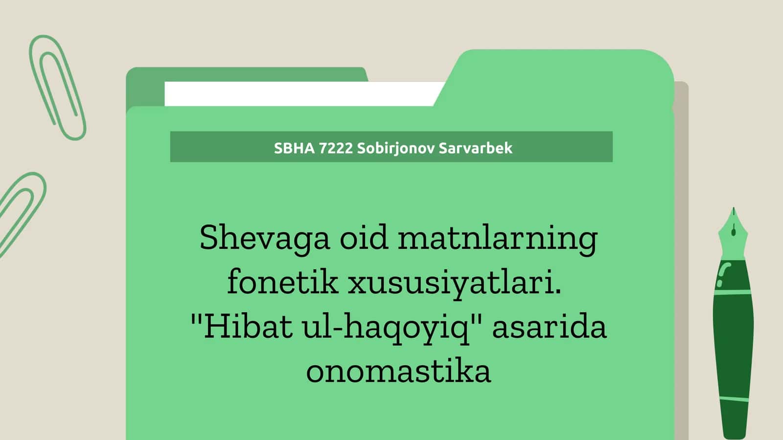 Shevaga Oid Matnlarning Fonetik Xususiyatlari