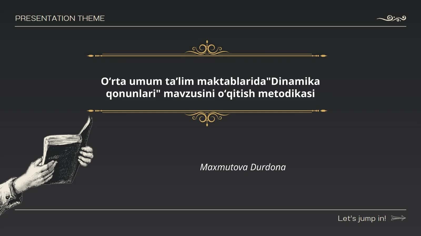 Dinamika qonunlari o'qitish metodikasi