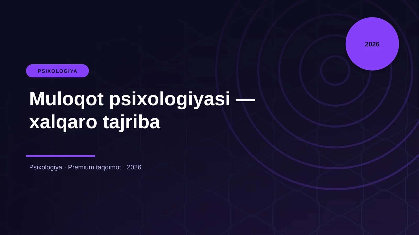 Muloqot psixologiyasi — xalqaro tajriba