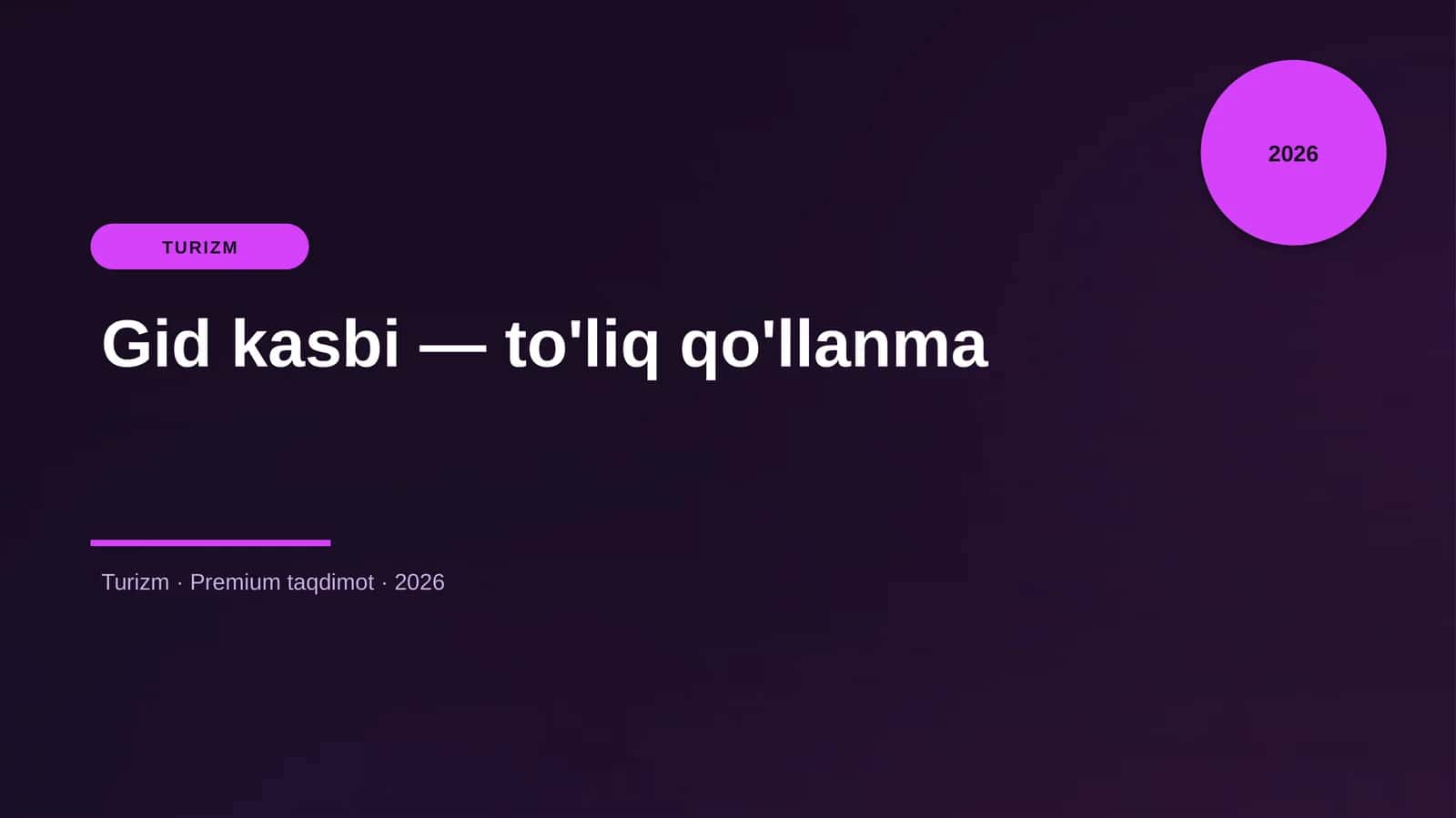 Gid kasbi — to'liq qo'llanma