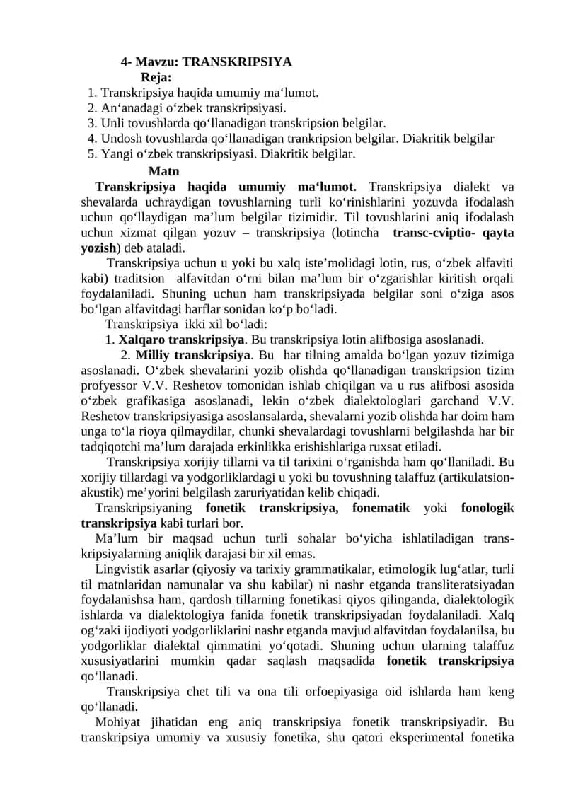 TRANSKRIPSIYA