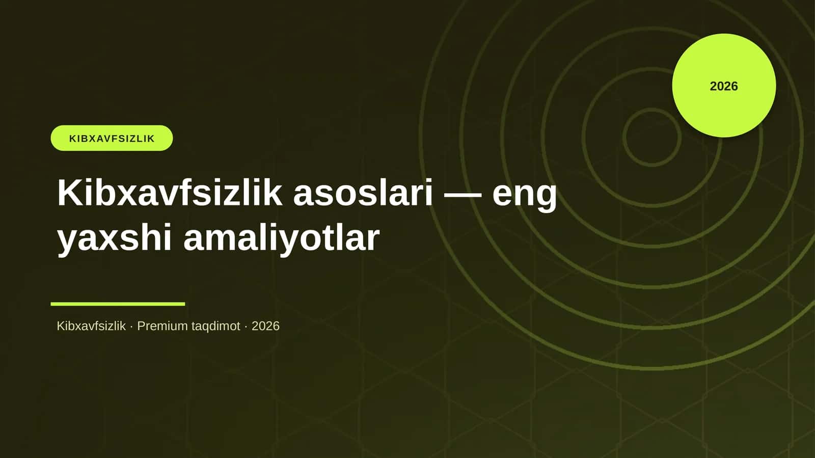 Kibxavfsizlik asoslari