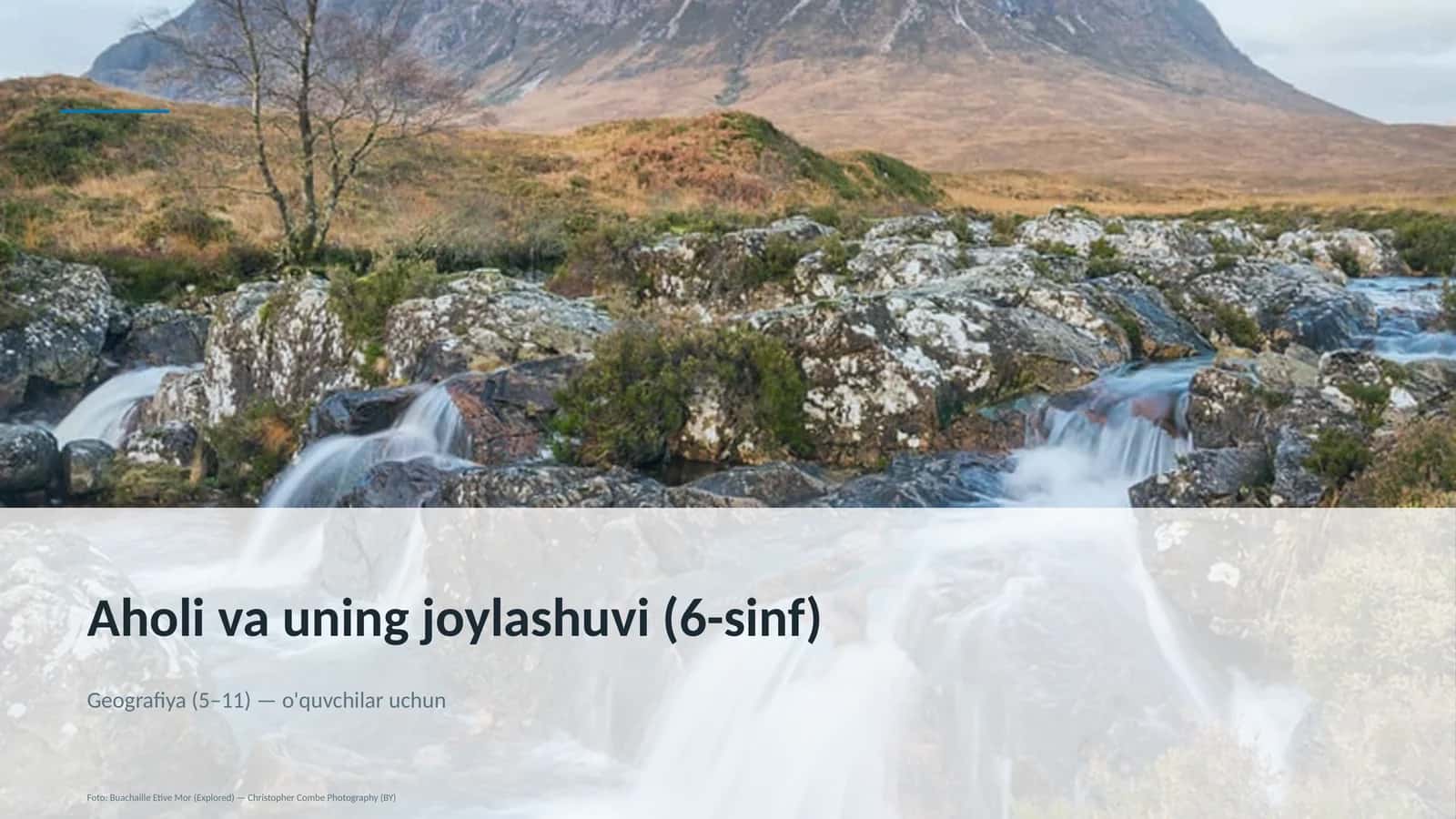 Aholi va uning joylashuvi (6-sinf)