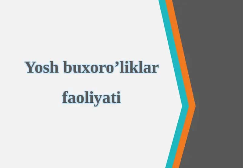Yoshbuxoro’liklar faoliyati