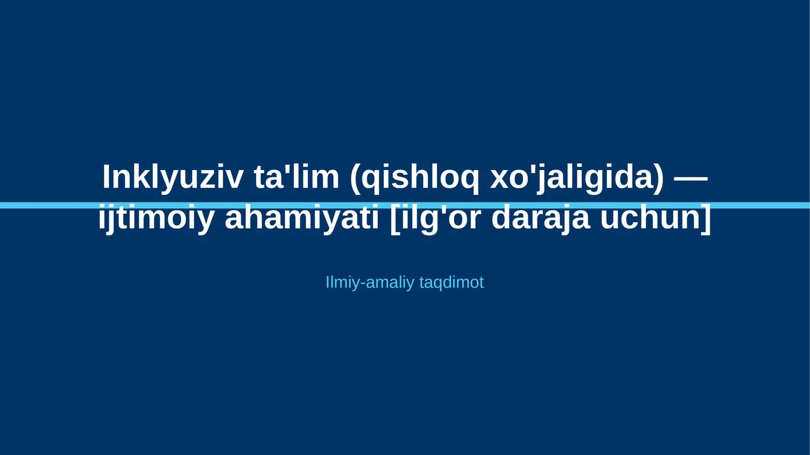 Inklyuziv ta'lim (qishloq xo'jaligida) — ijtimoiy ahamiyati [ilg'or daraja uchun]