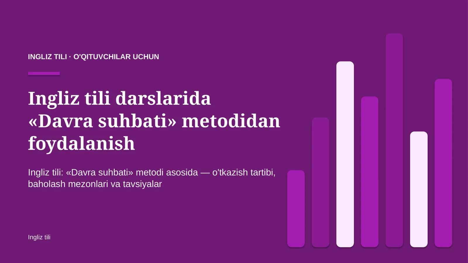 ingliz tili darslarida davra suhbati metodidan foydalanish 1265
