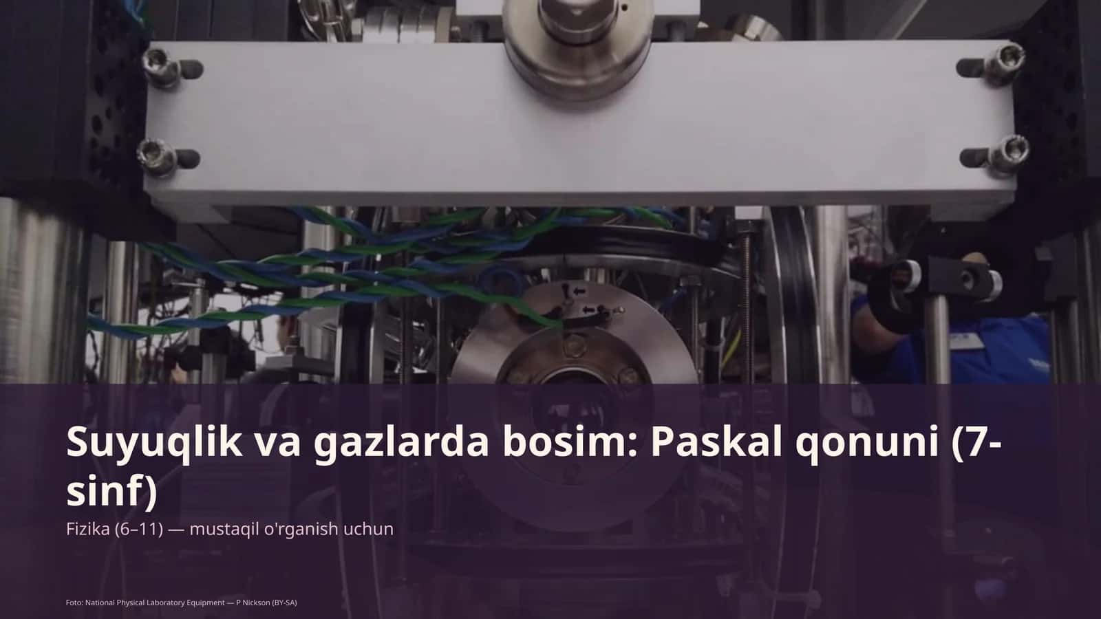 Suyuqlik va gazlarda bosim: Paskal qonuni (7-sinf)