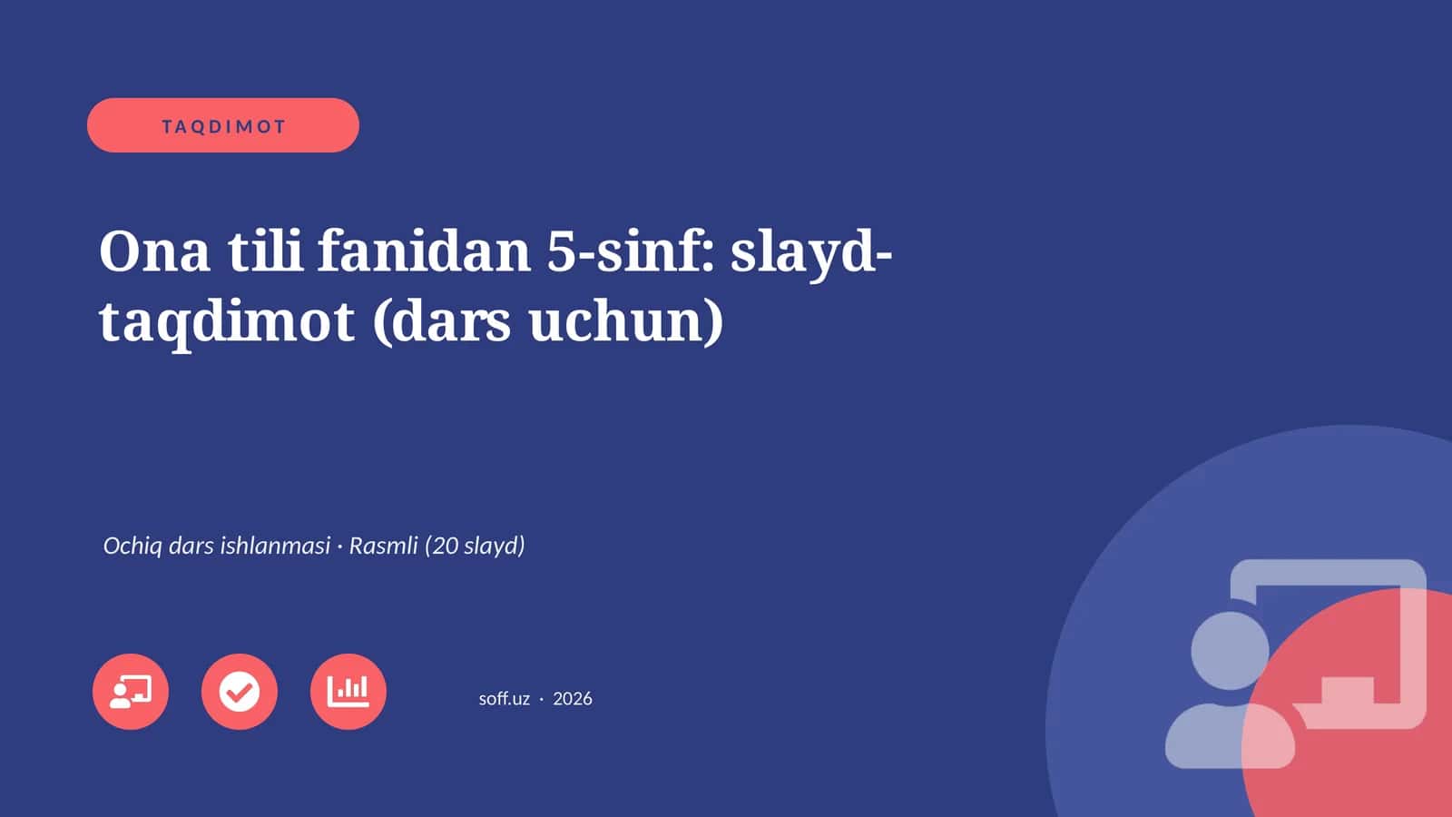 Ona tili fanidan 5-sinf: slayd-taqdimot (dars uchun)