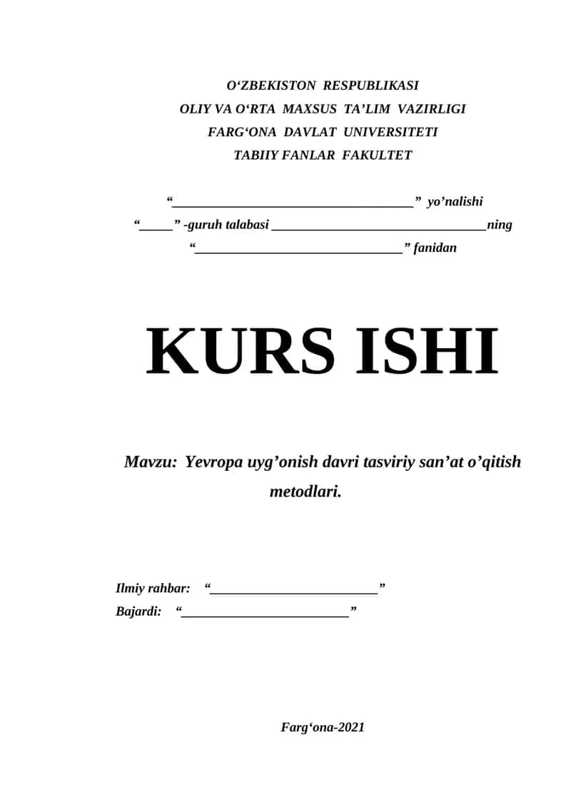 Yevropa uyg’onish davri tasviriy san’at o’qitish metodlari