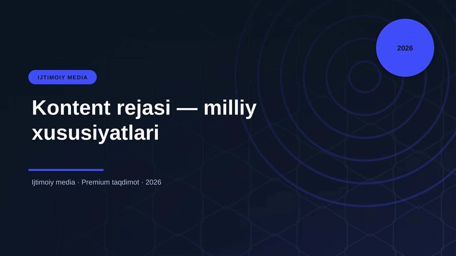 Kontent rejasi — milliy xususiyatlari